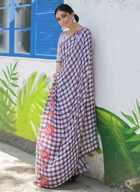 Black And White Colour ASHIMA RIHANA DIGITAL Ethnic Wear Designer Weightless Printed Saree Collection 2608
